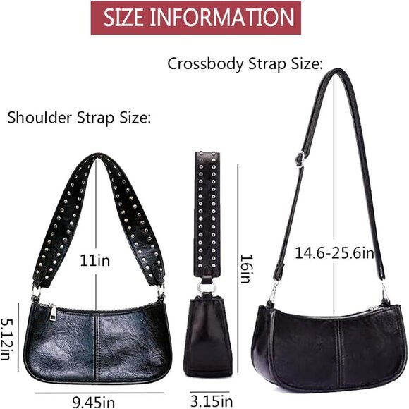 Elegant Vintage-Inspired Crossbody Handbag for Women - Roomy & Compact, 9.45" - Picture 3 of 7